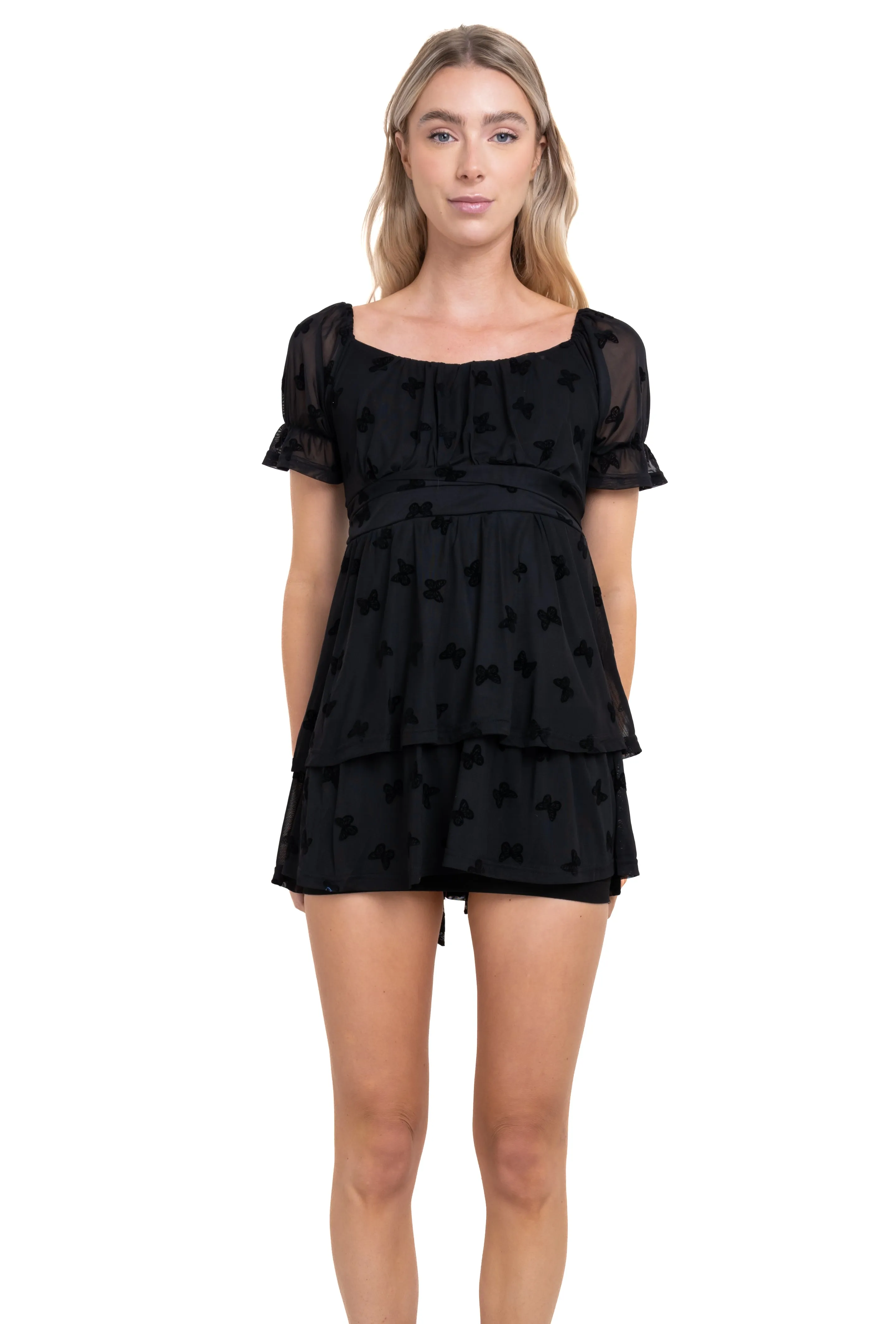 Vestido mini mesh mariposas flock sold by Shasa product image thumbnail 2