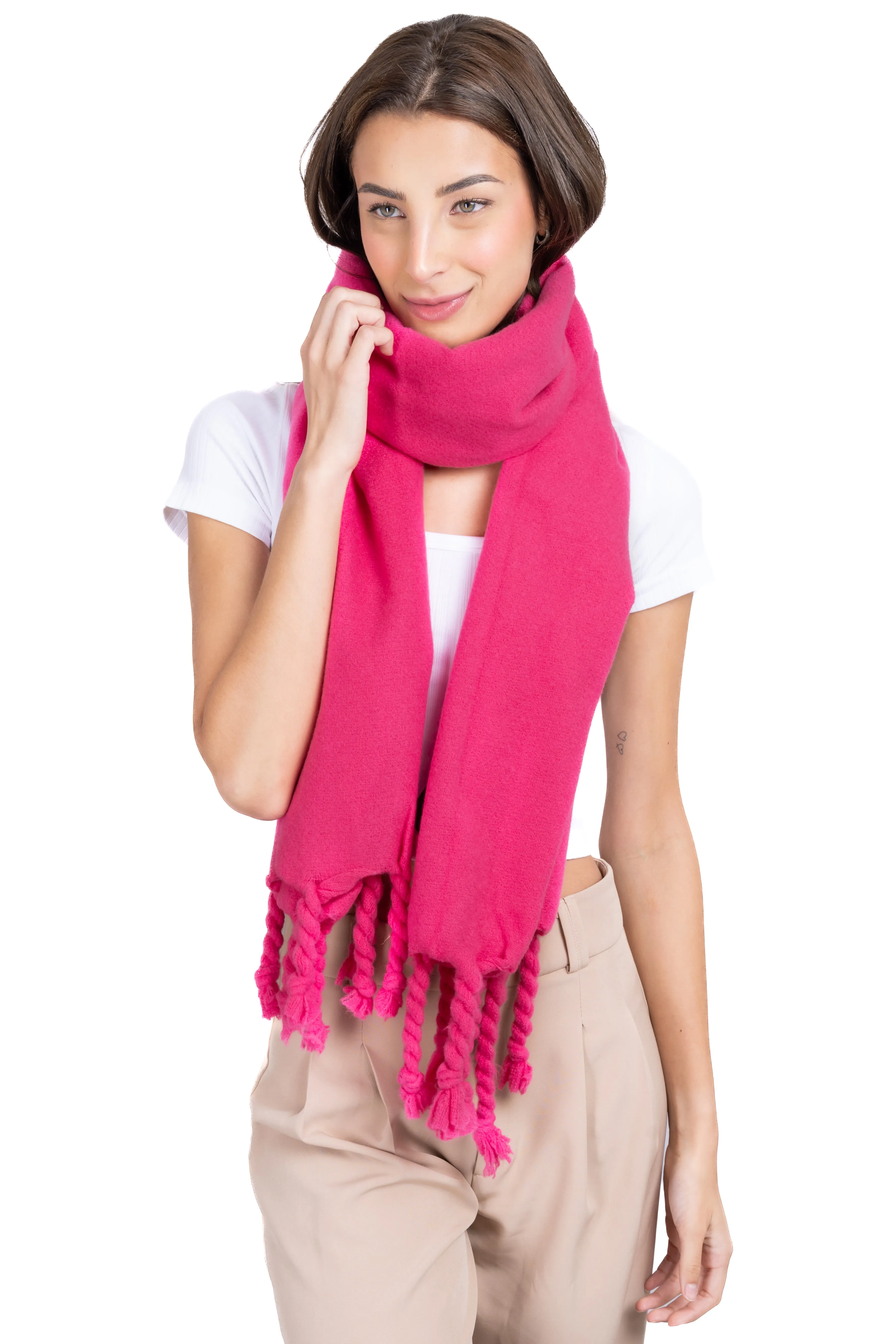 Bufanda monocolor flecos sold by Shasa