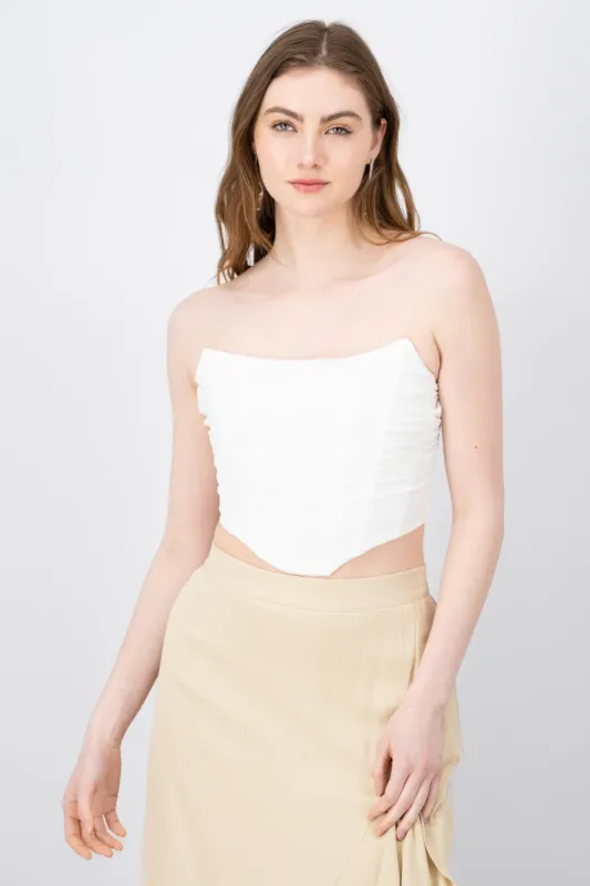Corset strapless con varillas liso sold by Shasa