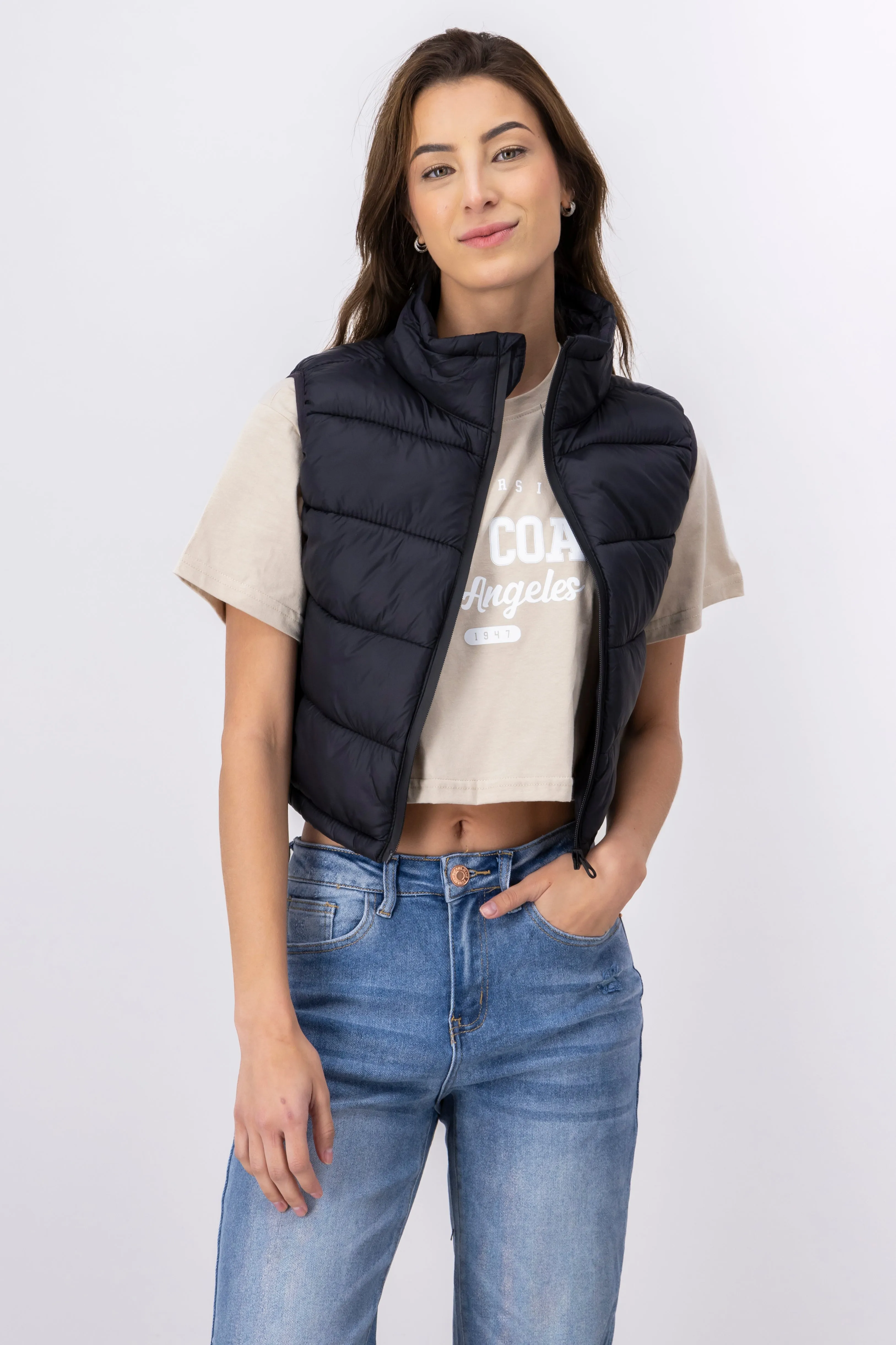 Chaleco capitonado cropped sold by Shasa