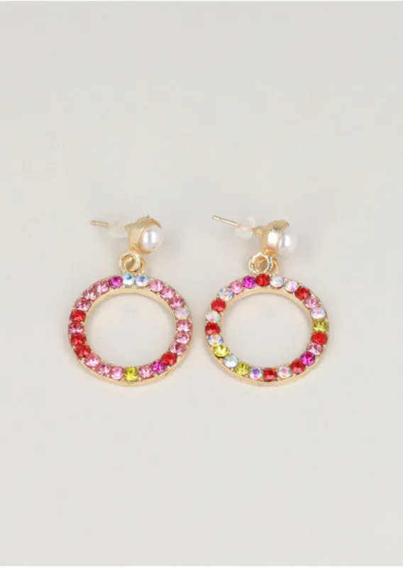 Aretes Circulo Brillos sold by Shasa