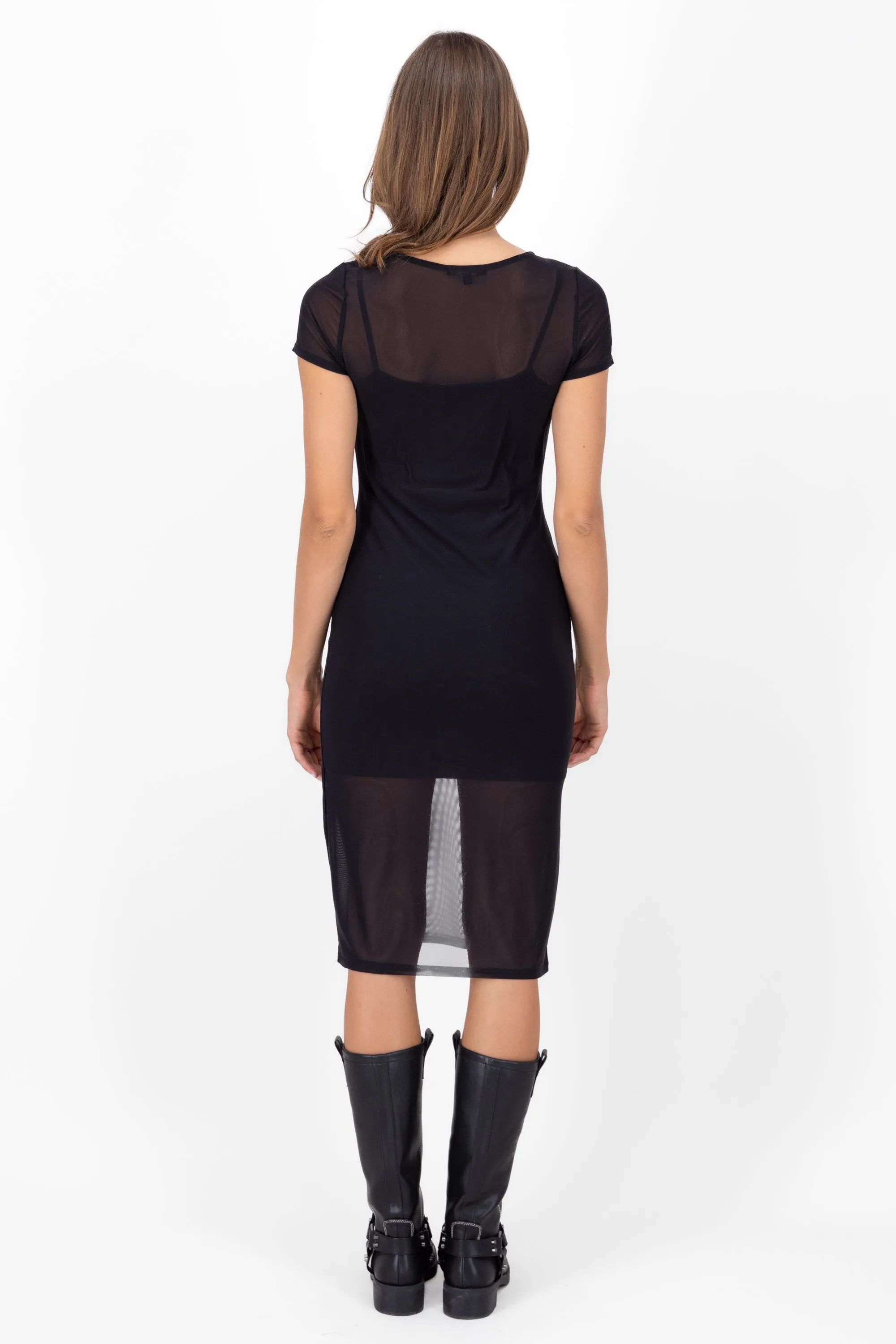 Vestido bodycon con manga larga de mesh sold by Shasa product image thumbnail 4