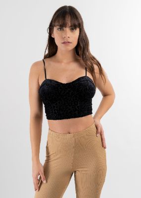 Top velvet animal print sold by Shasa