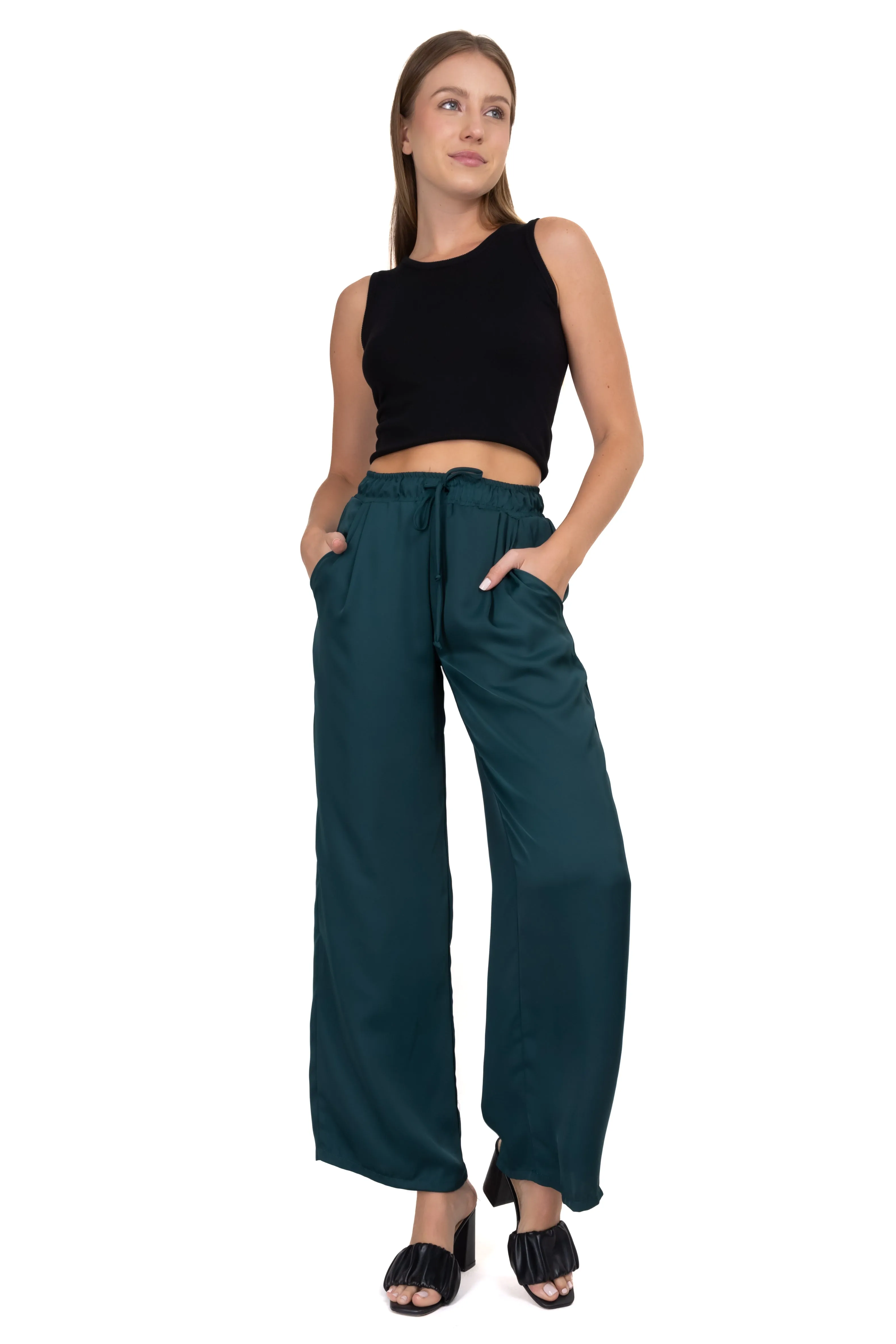 Pantalón wide leg satinado cintas sold by Shasa product image thumbnail 2