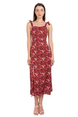 Vestido maxi tirantes cintas floreado sold by Shasa