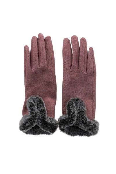 Guantes gamuza detalle peluche bicolor sold by Shasa