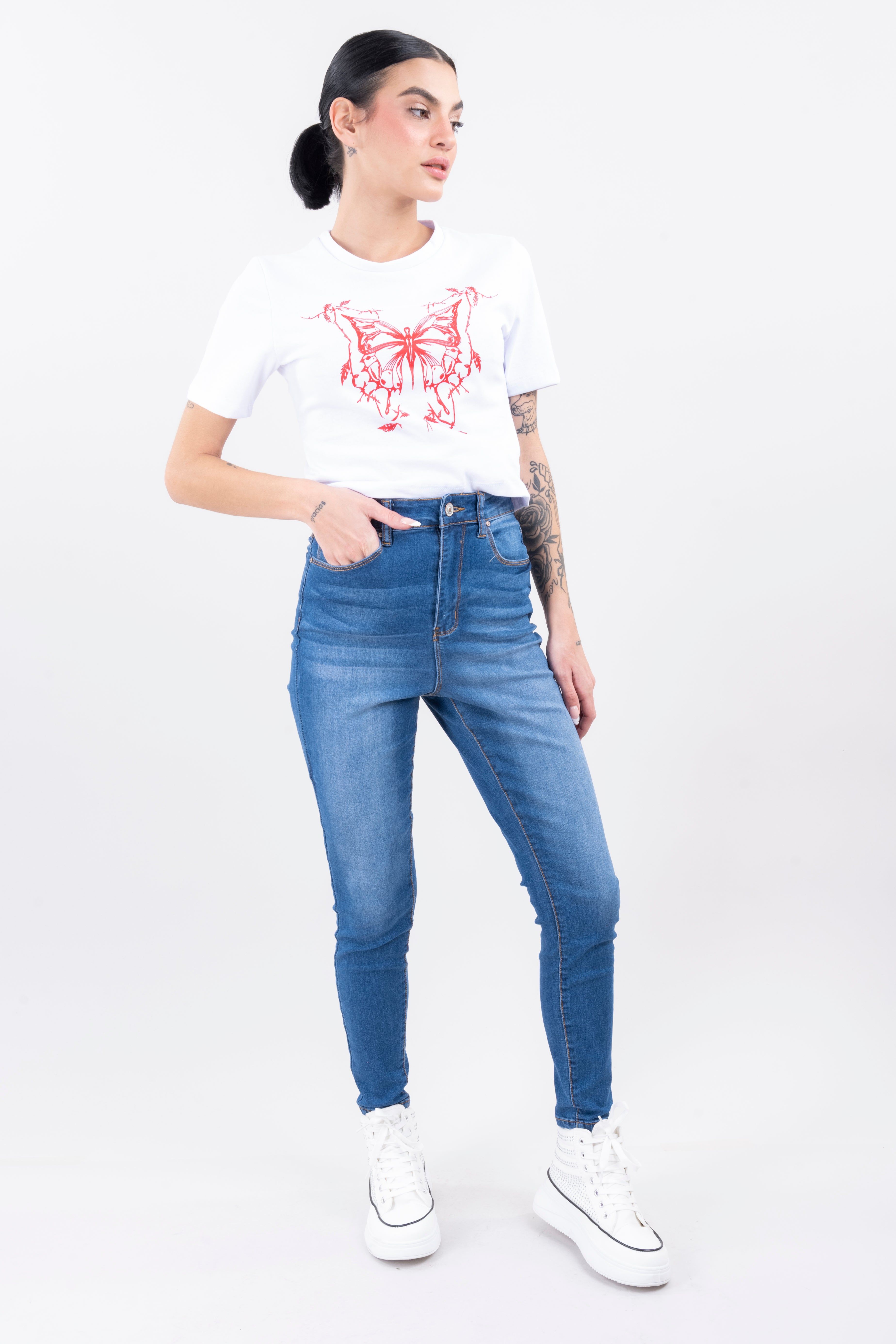 Jeans skinny lisos deslavado ligero sold by Shasa product image thumbnail 2