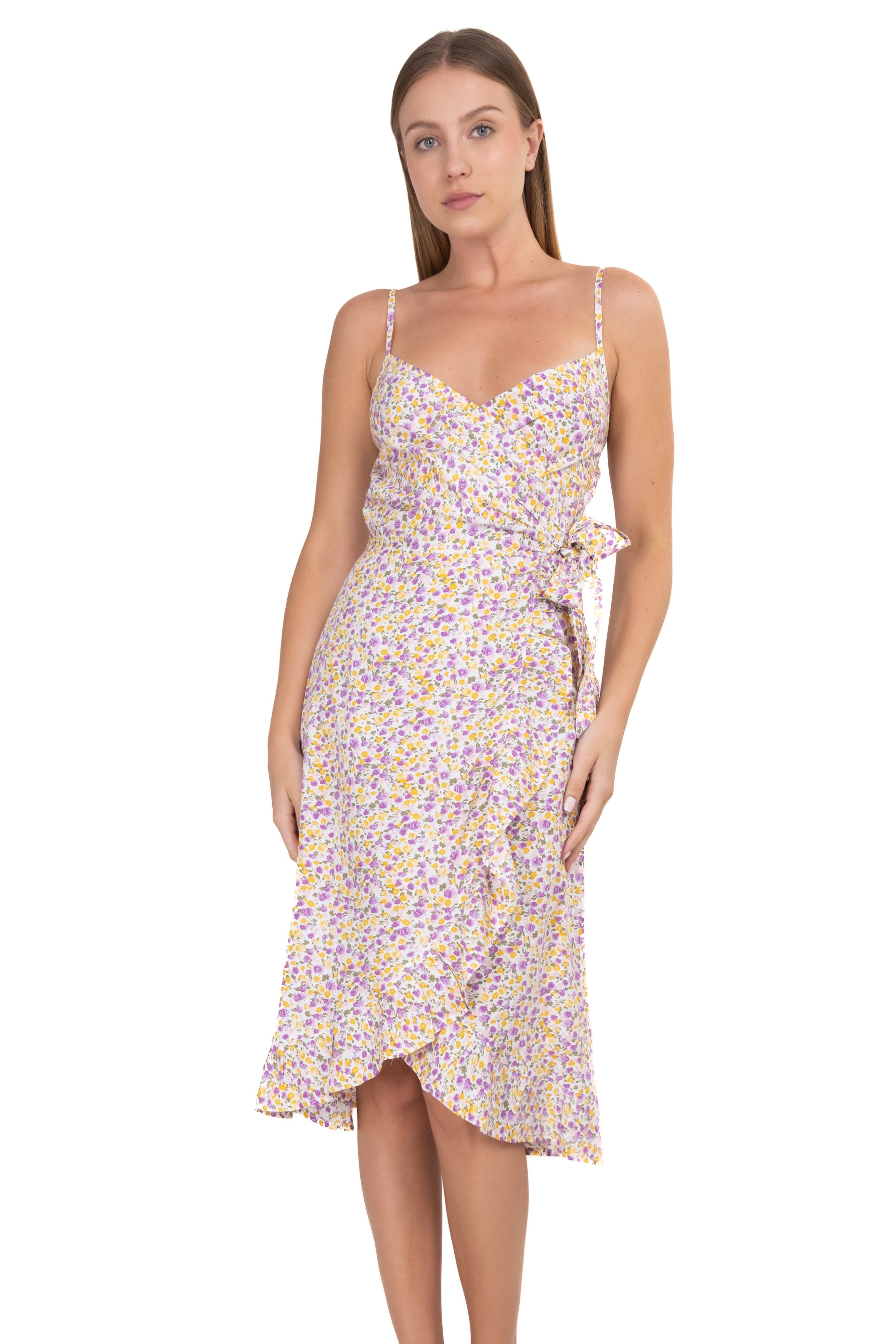 Vestido midi estampado flores sold by Shasa