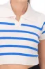Top tejido cuello polo rayas sold by Shasa