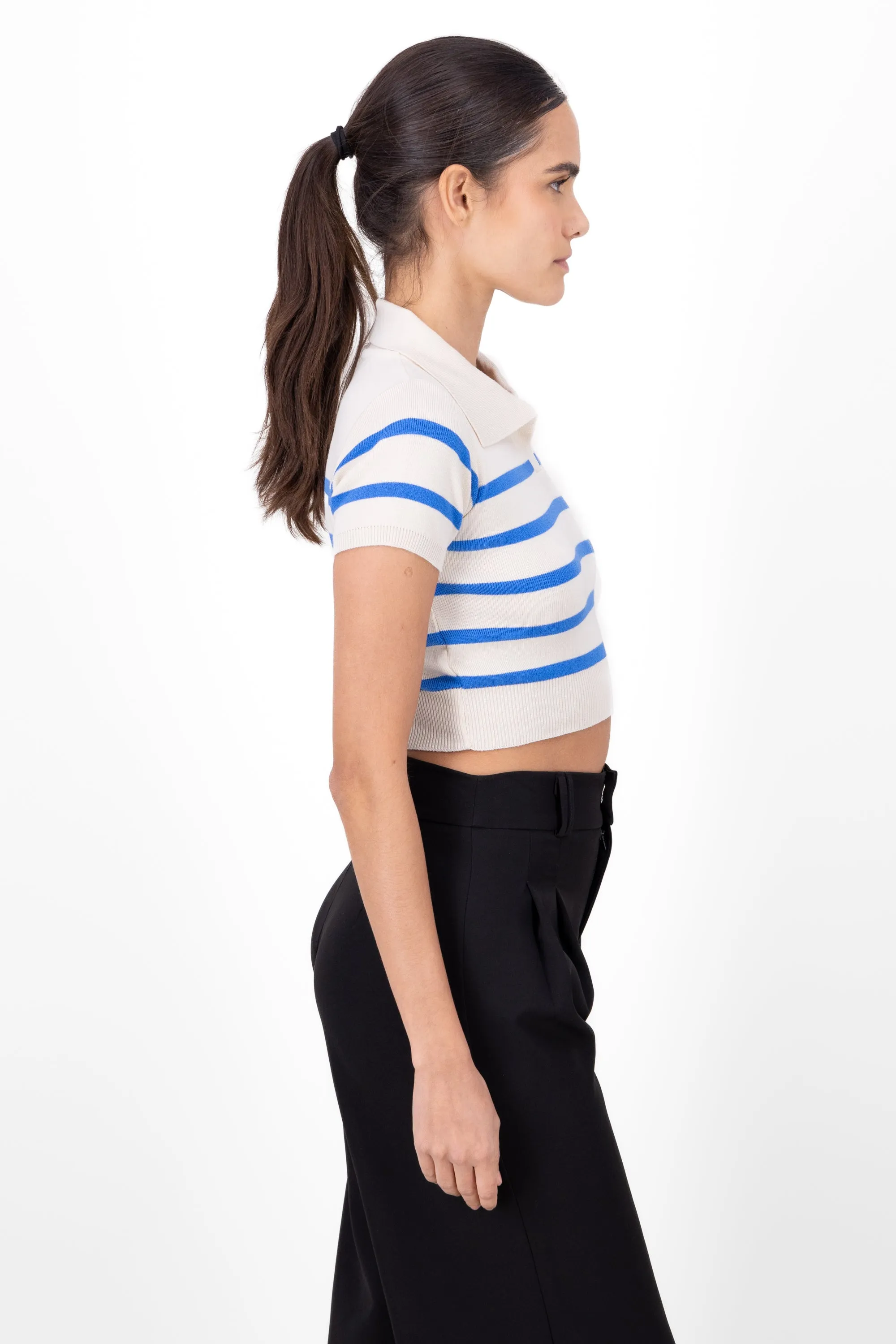 Top tejido cuello polo rayas sold by Shasa product image thumbnail 3