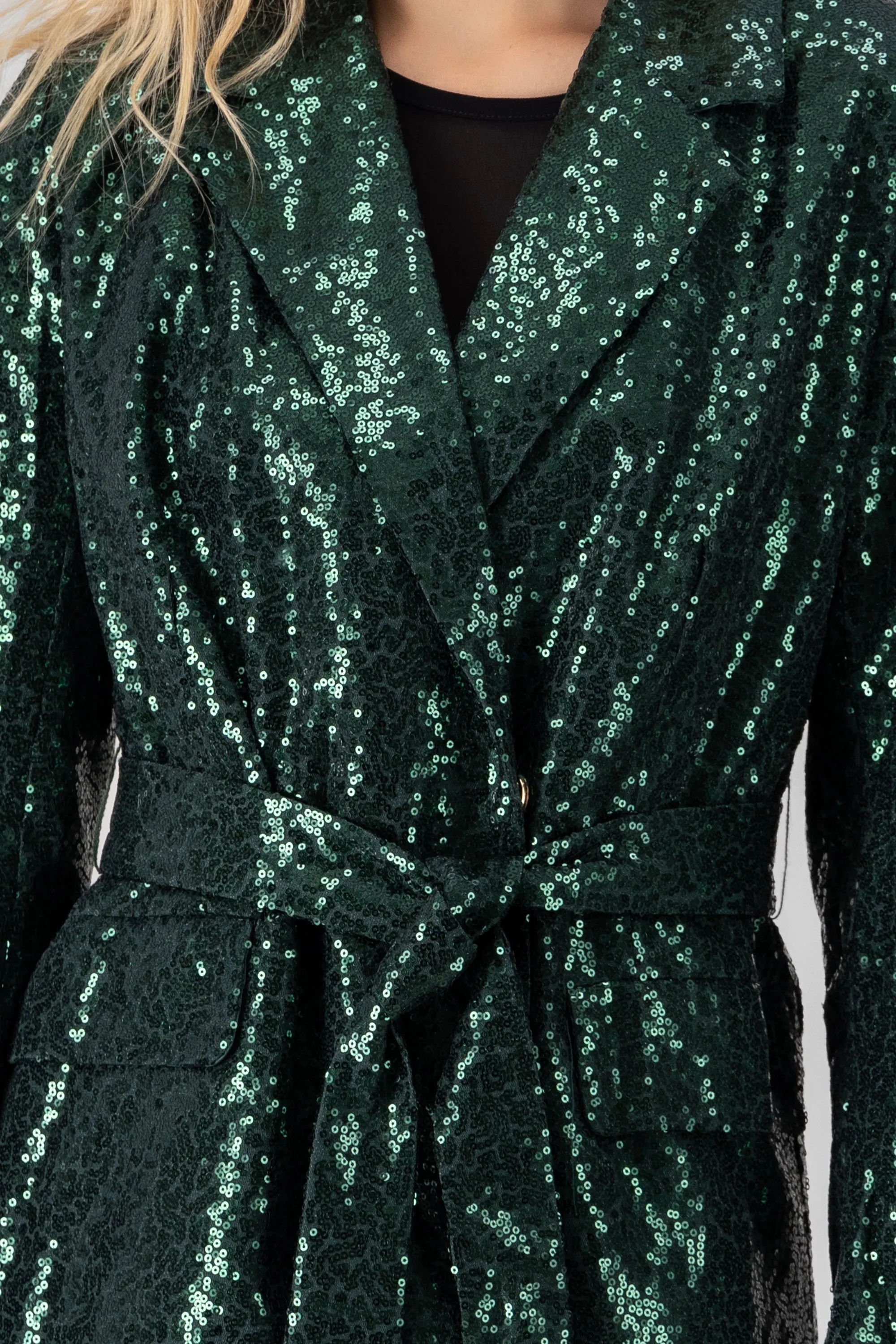 Saco brillos detalle cinturon sold by Shasa product image thumbnail 5