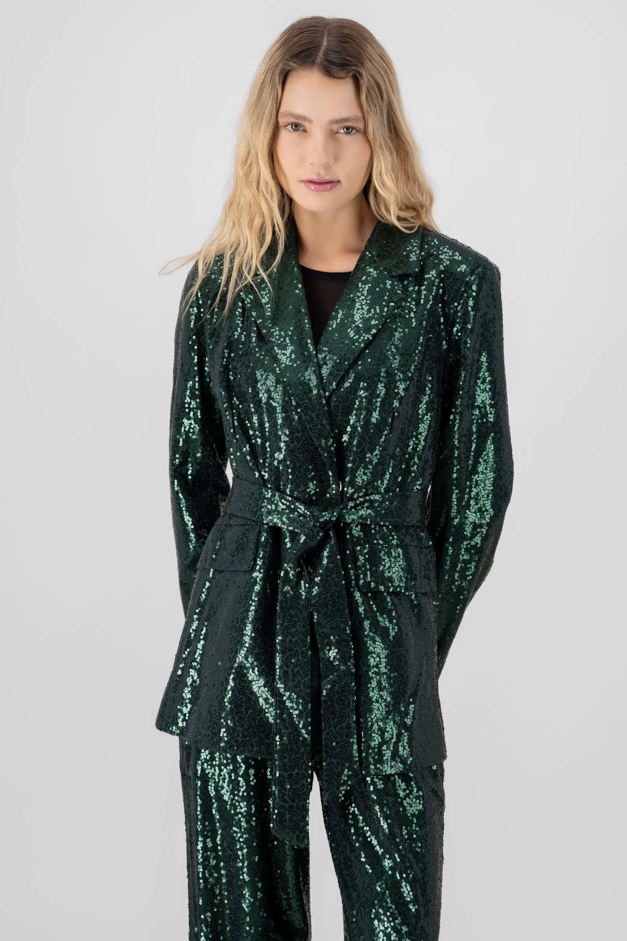 Saco brillos detalle cinturon sold by Shasa product image thumbnail 2