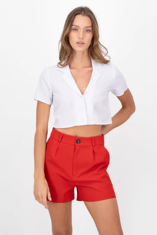 Blusa Manga Corta Textura Con Botones Hypsters sold by Shasa