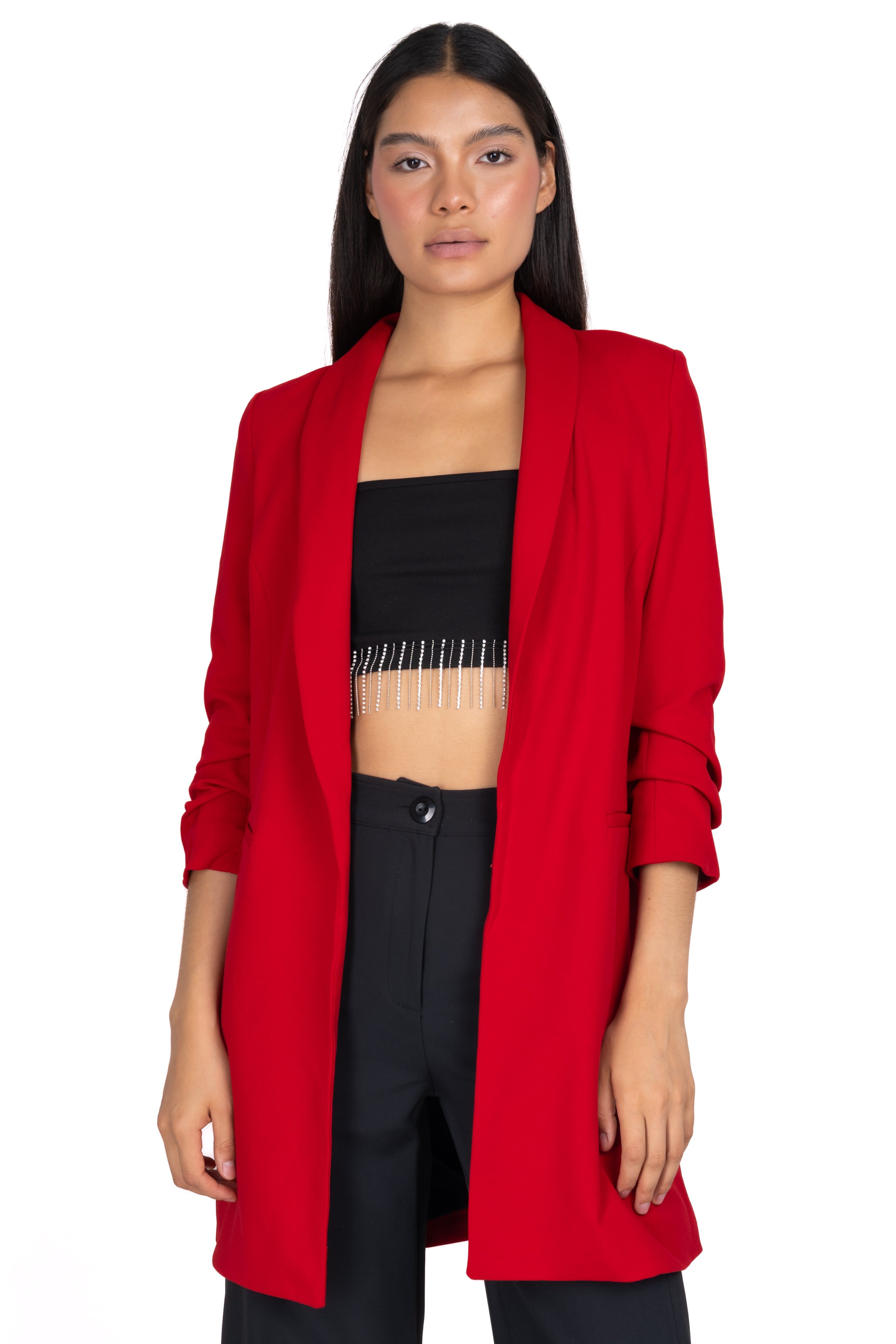 Saco largo monocolor elevadores mangas sold by Shasa