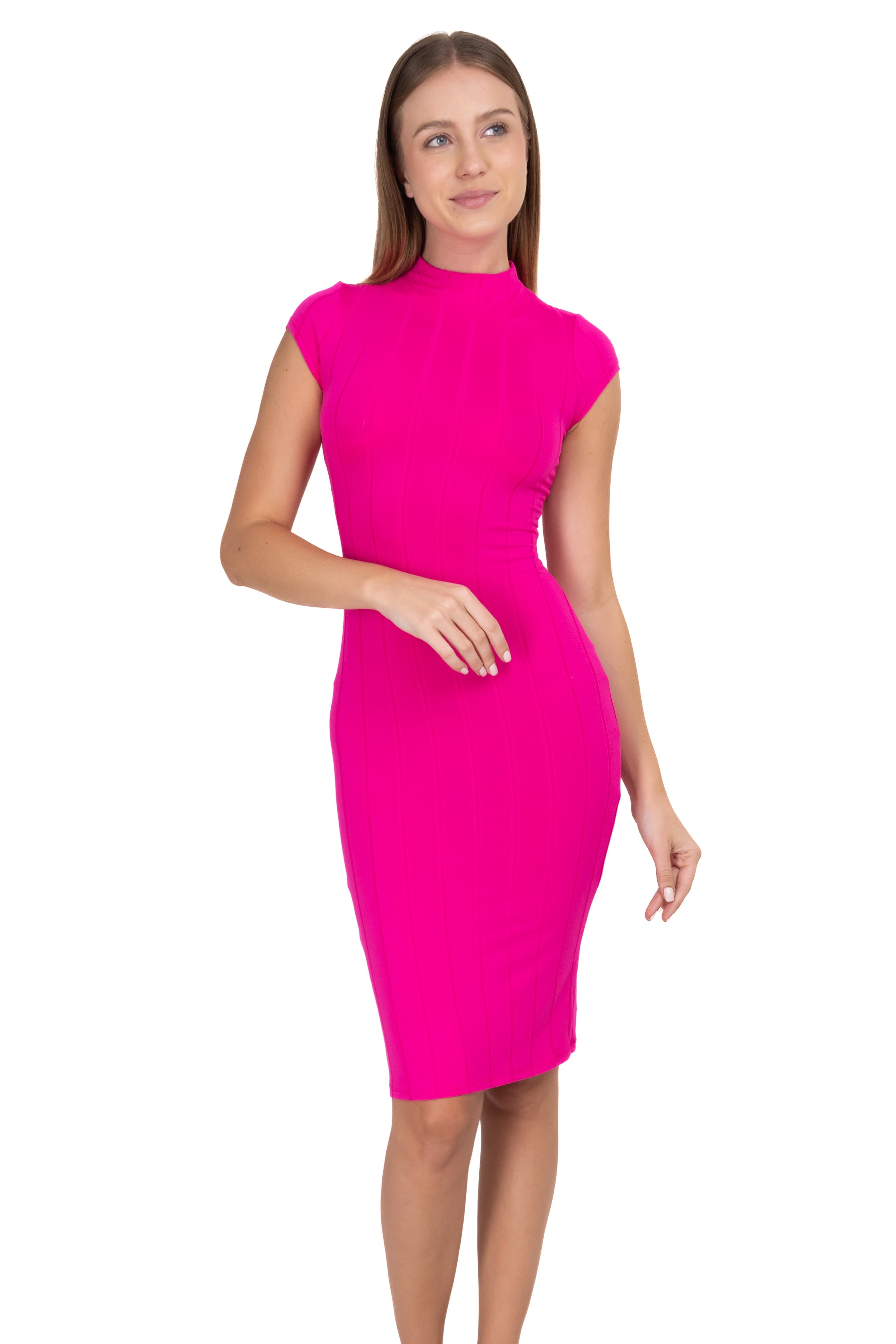 Vestido midi acanalado cuello alto sold by Shasa product image thumbnail 2