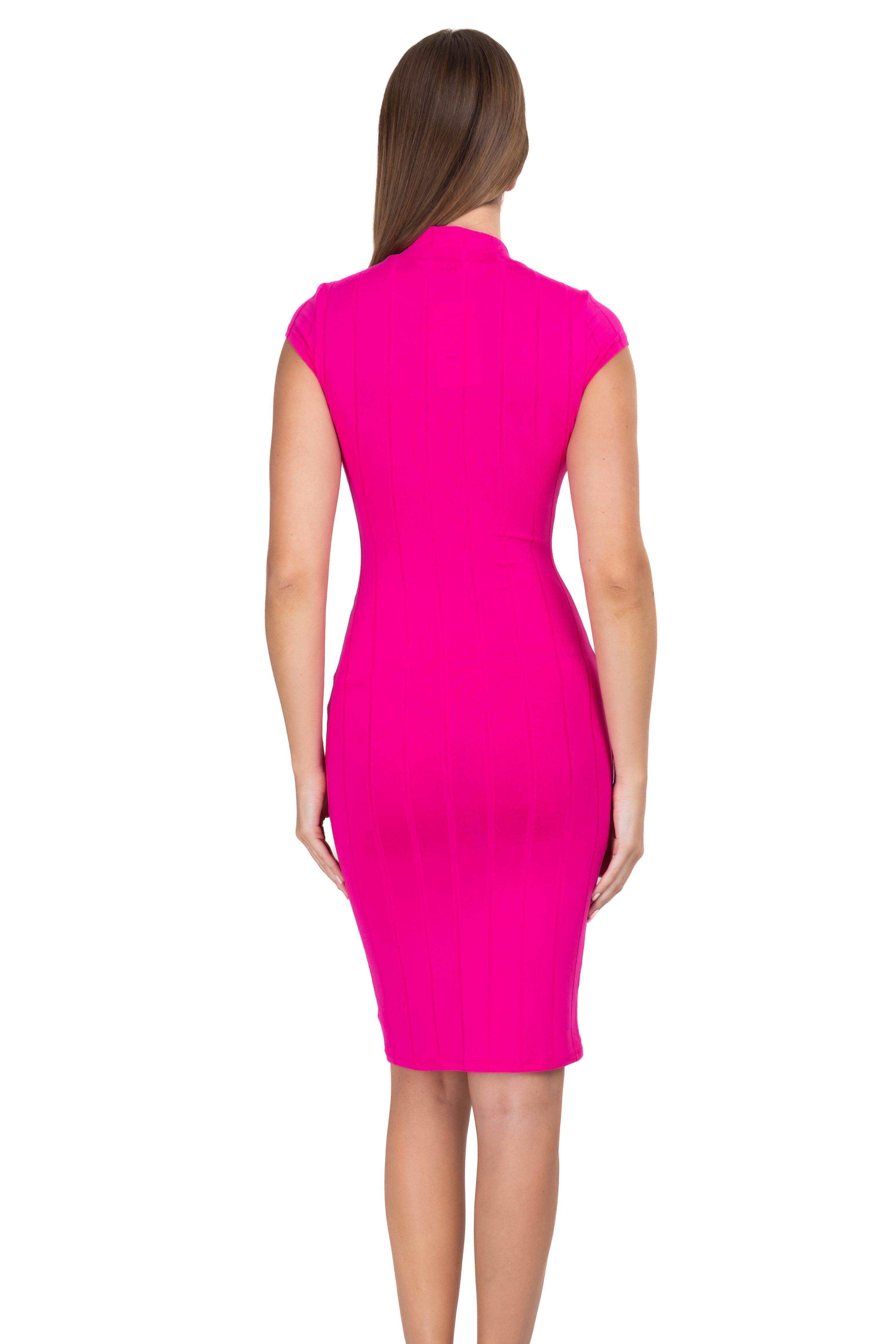 Vestido midi acanalado cuello alto sold by Shasa product image thumbnail 4