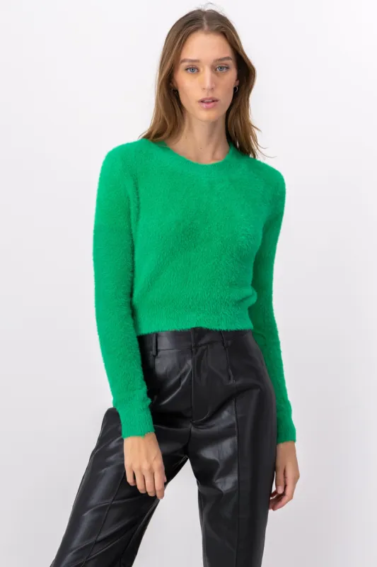 Suéter crop peluche sold by Shasa