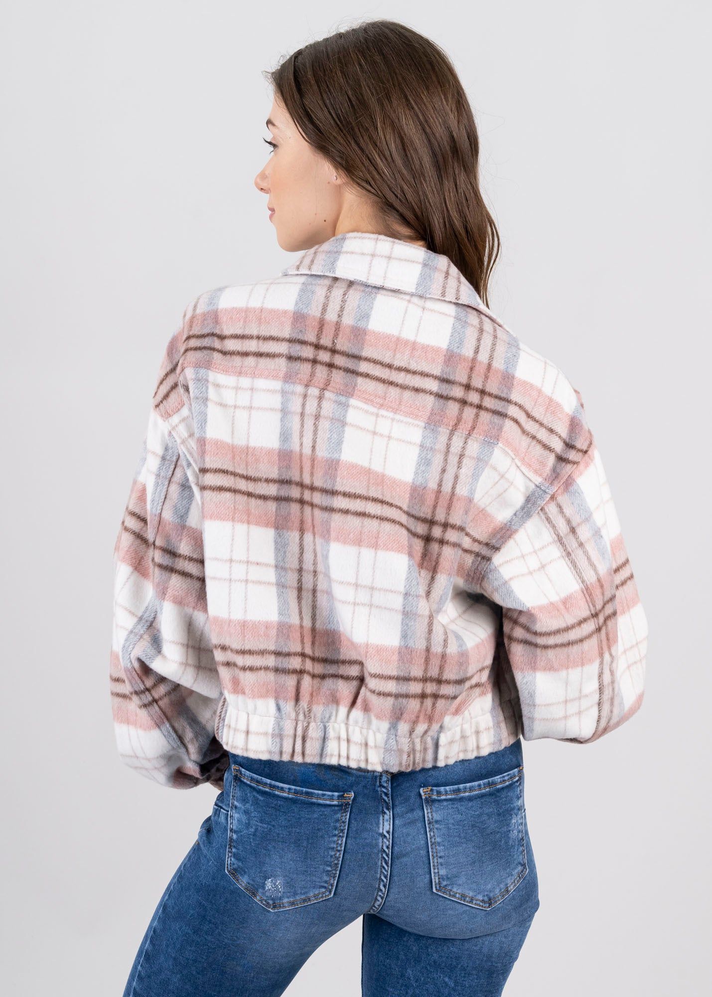 Shacket crop cuadros borde fruncido sold by Shasa product image thumbnail 4