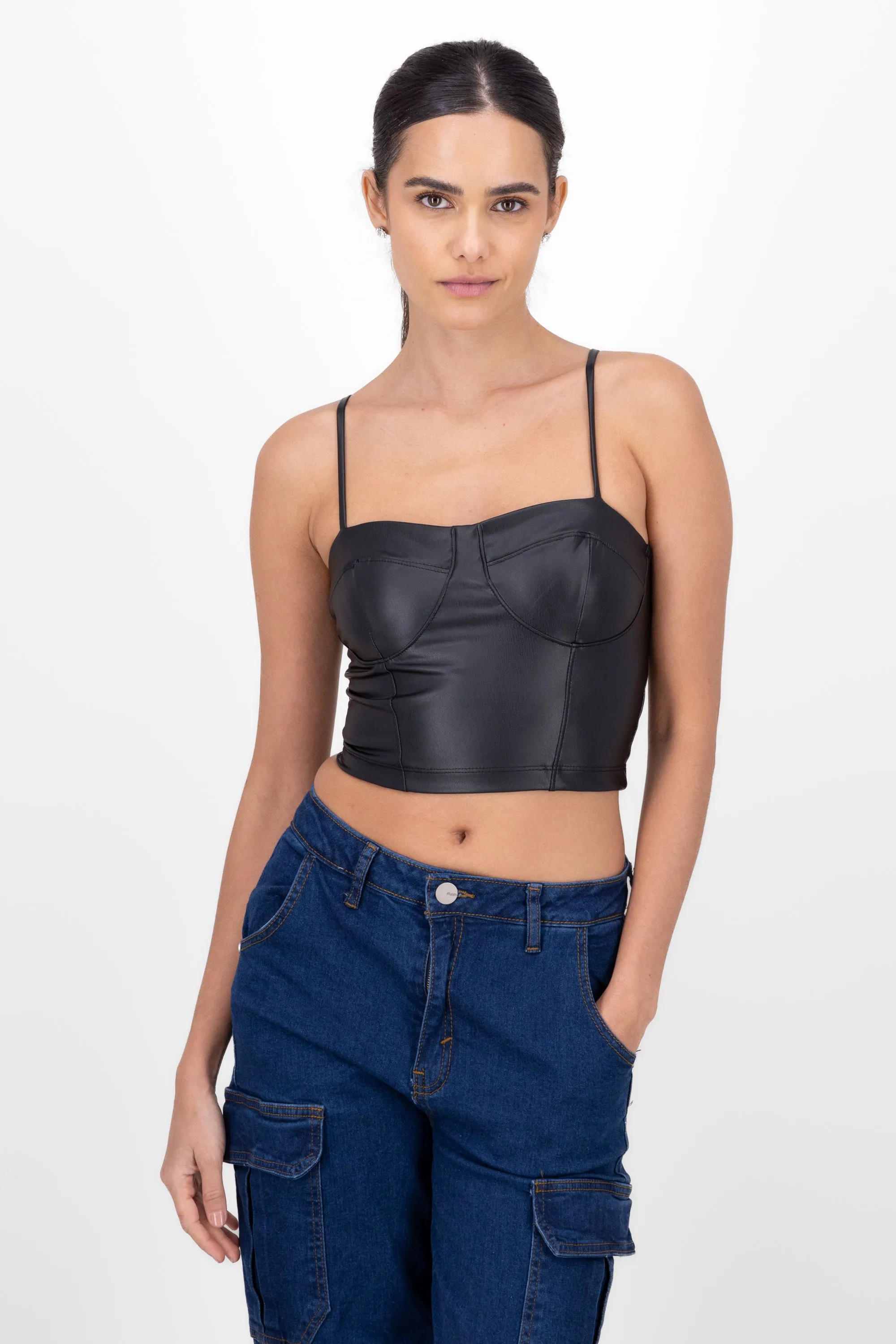Top cropped efecto piel liso sold by Shasa product image thumbnail 2