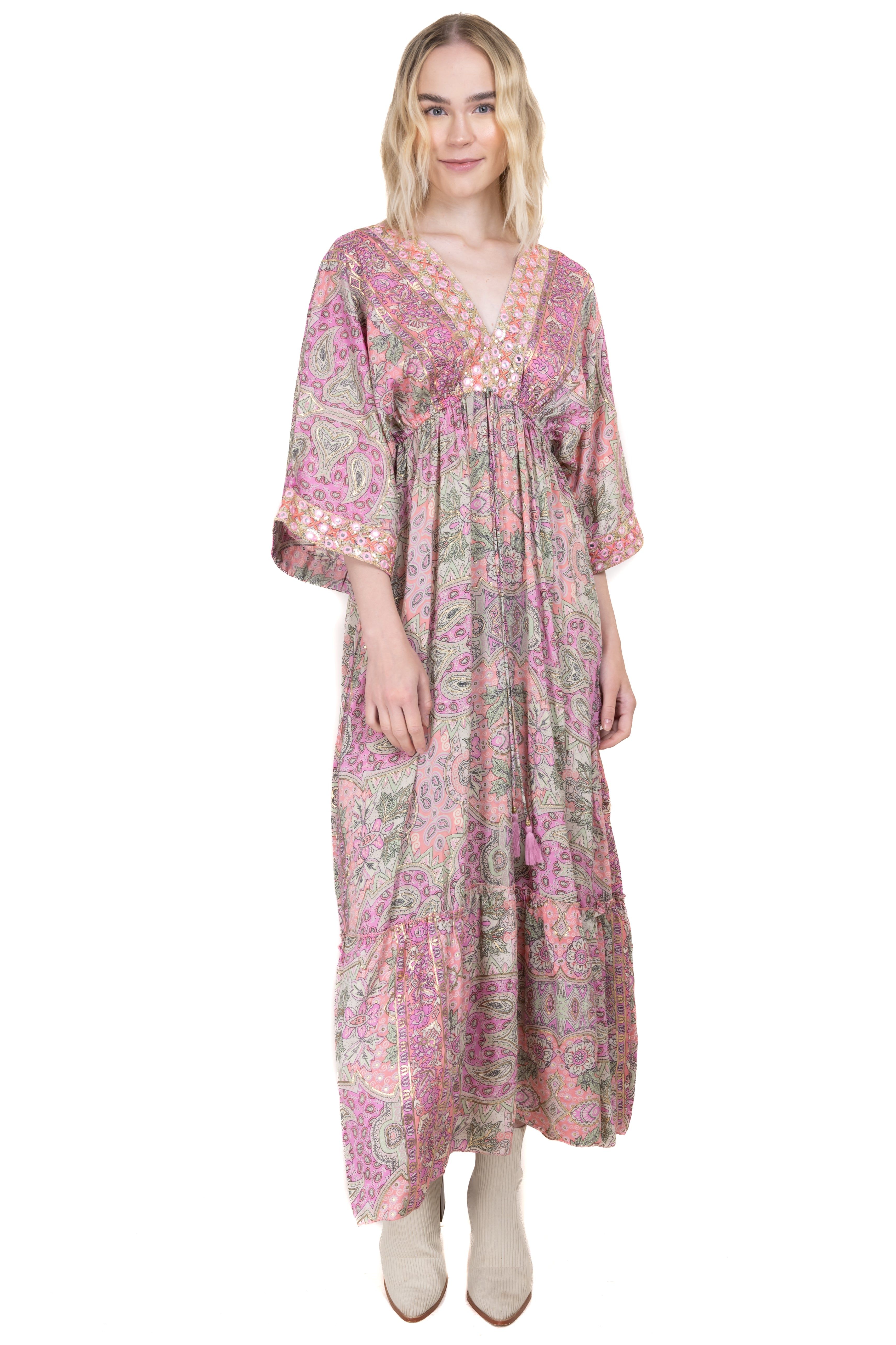 Vestido Maxi Olán Cintas sold by Shasa