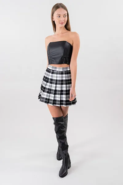 Falda mini tableada cuadros sold by Shasa