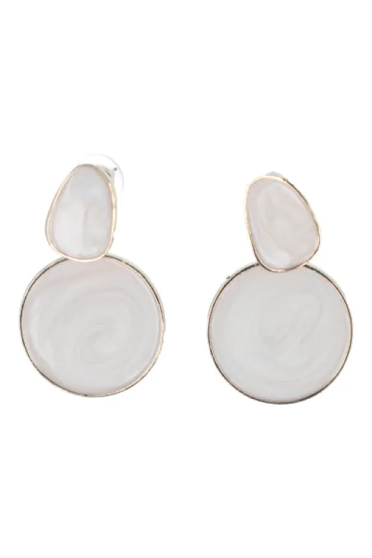 Aretes Doble Circulo Esmaltado sold by Shasa