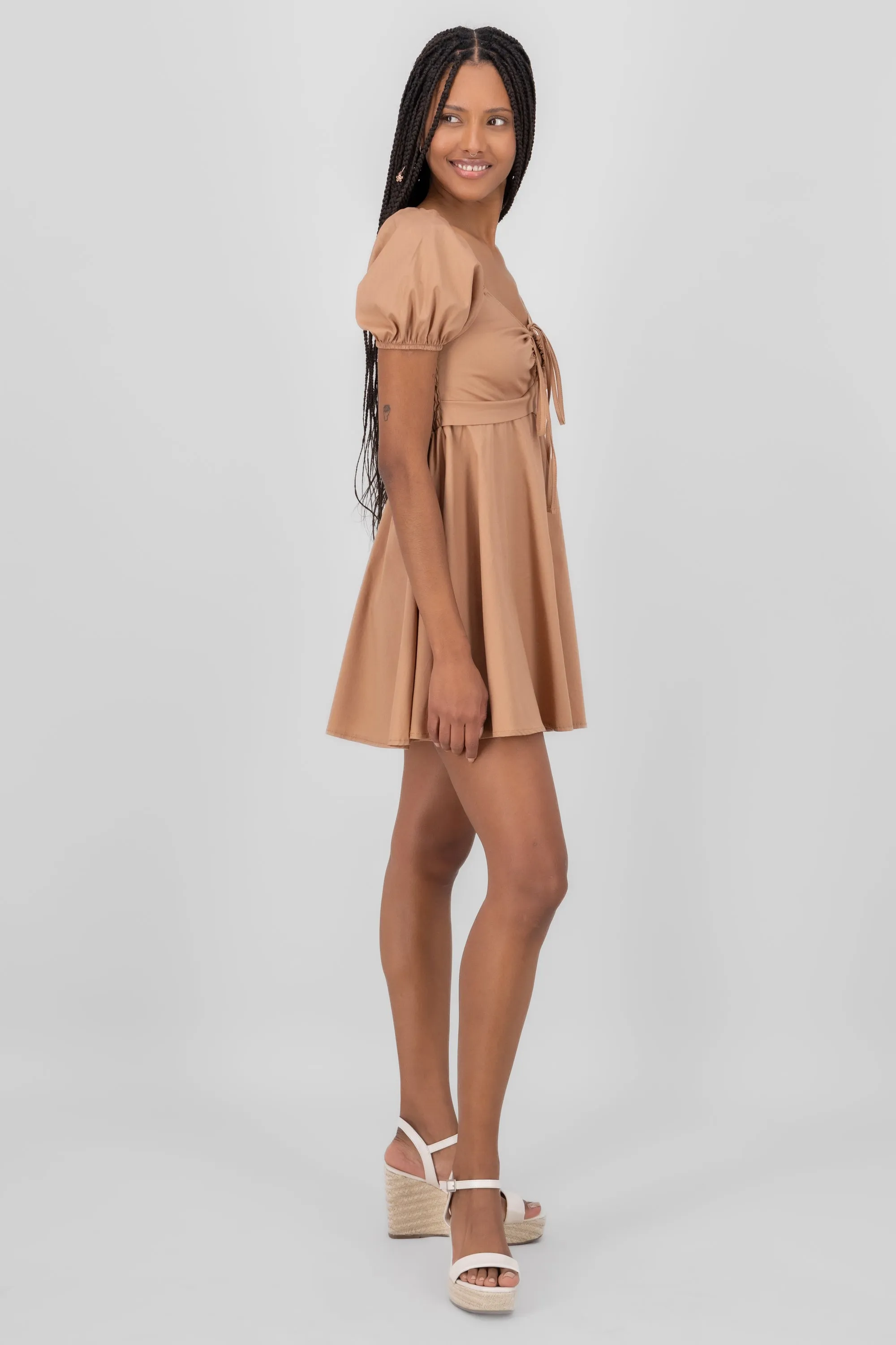 Vestido Mini Plisado Cintas sold by Shasa product image thumbnail 3