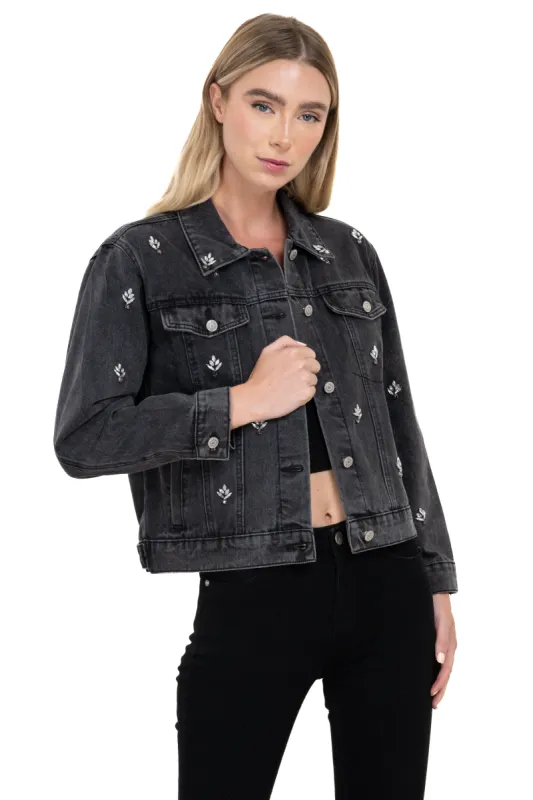 Chamarra denim con brillos sold by Shasa