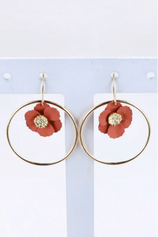 Aretes Circulo Flor sold by Shasa