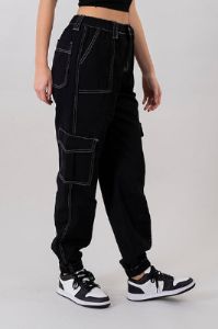 Jeans cargo cintura elástica sold by Shasa