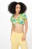 Top mangas abullonadas estampado tropical sold by Shasa