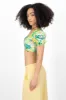 Top mangas abullonadas estampado tropical sold by Shasa