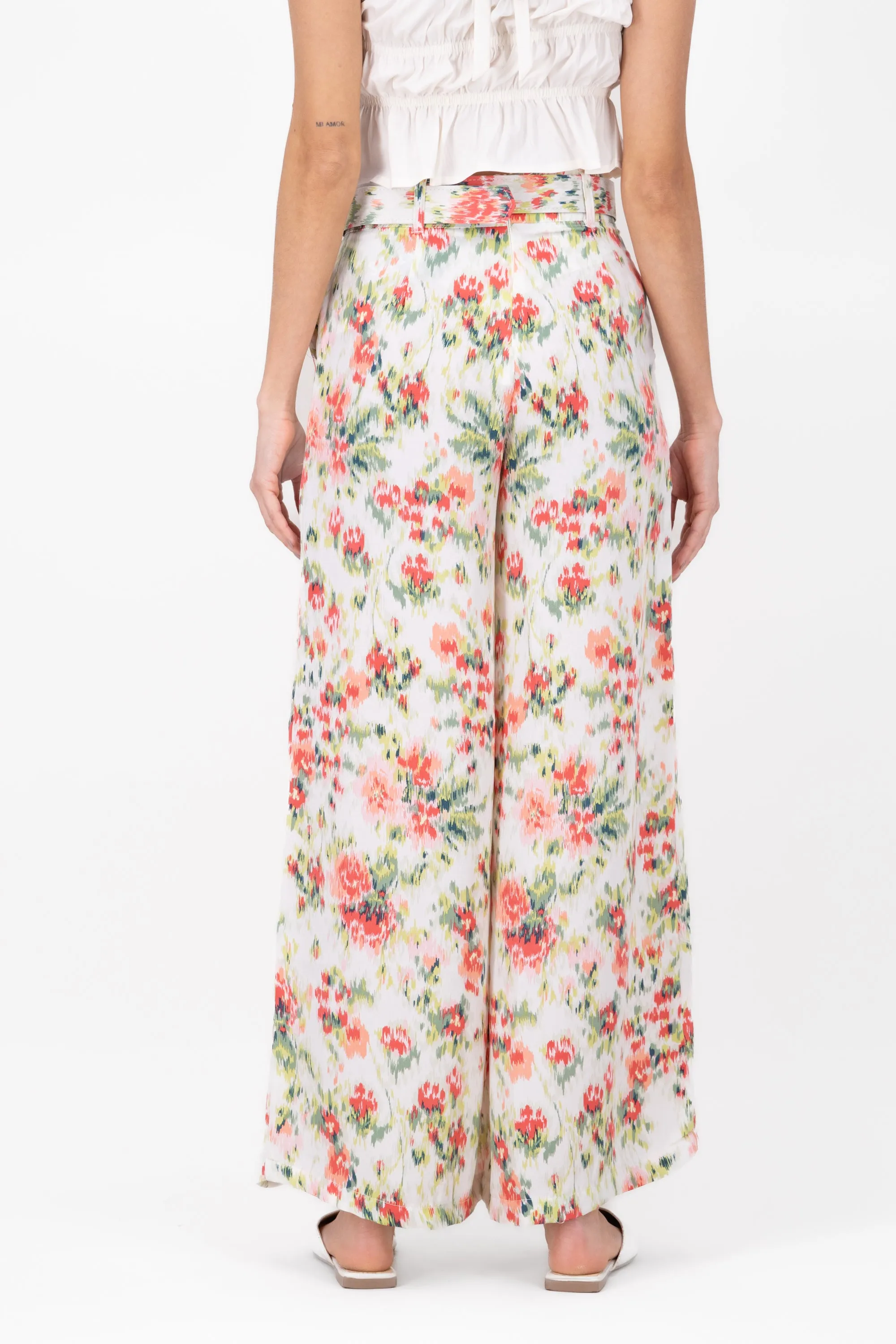 Pantalon satinado estampado floral Hypsters sold by Shasa product image thumbnail 4