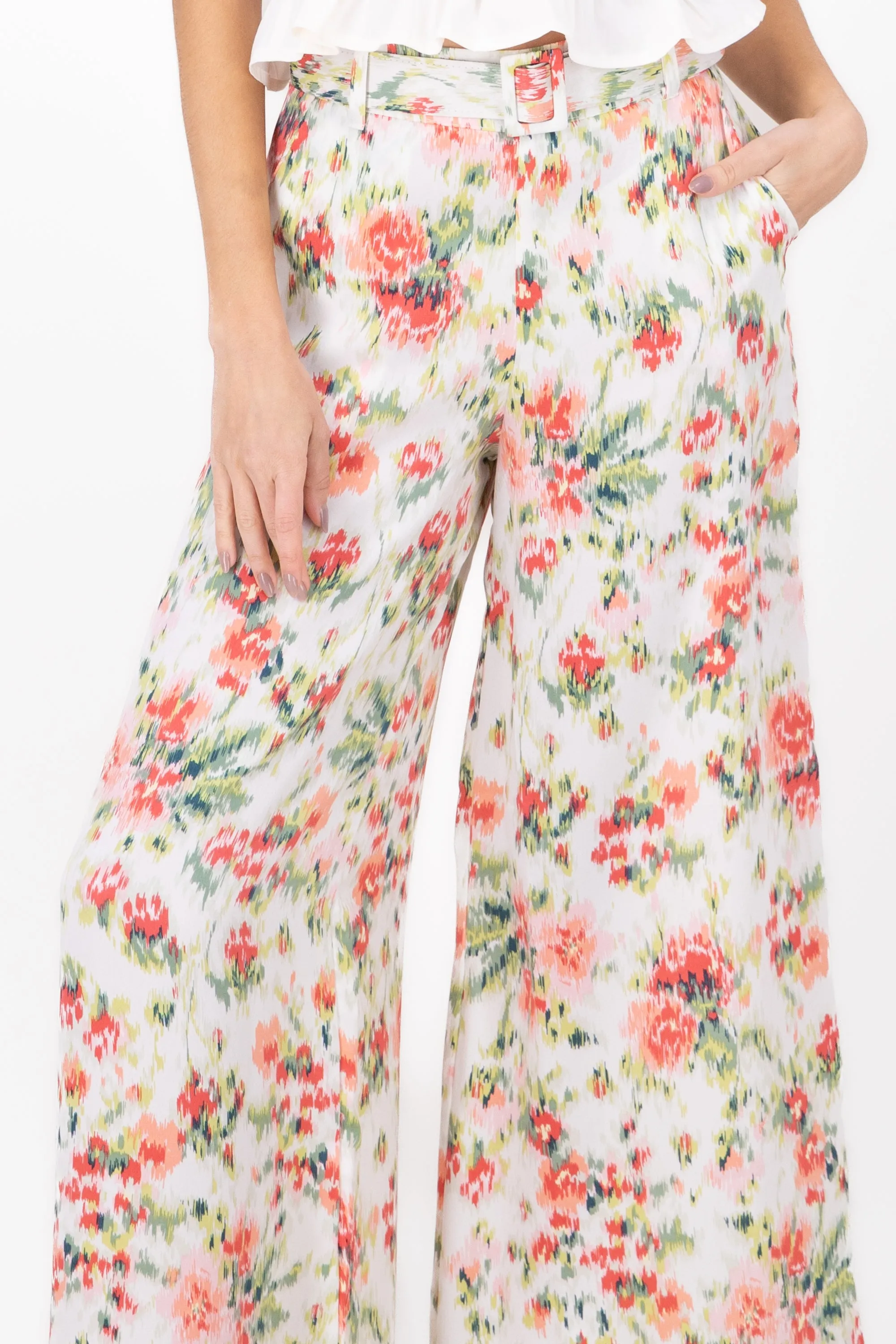 Pantalon satinado estampado floral Hypsters sold by Shasa product image thumbnail 5