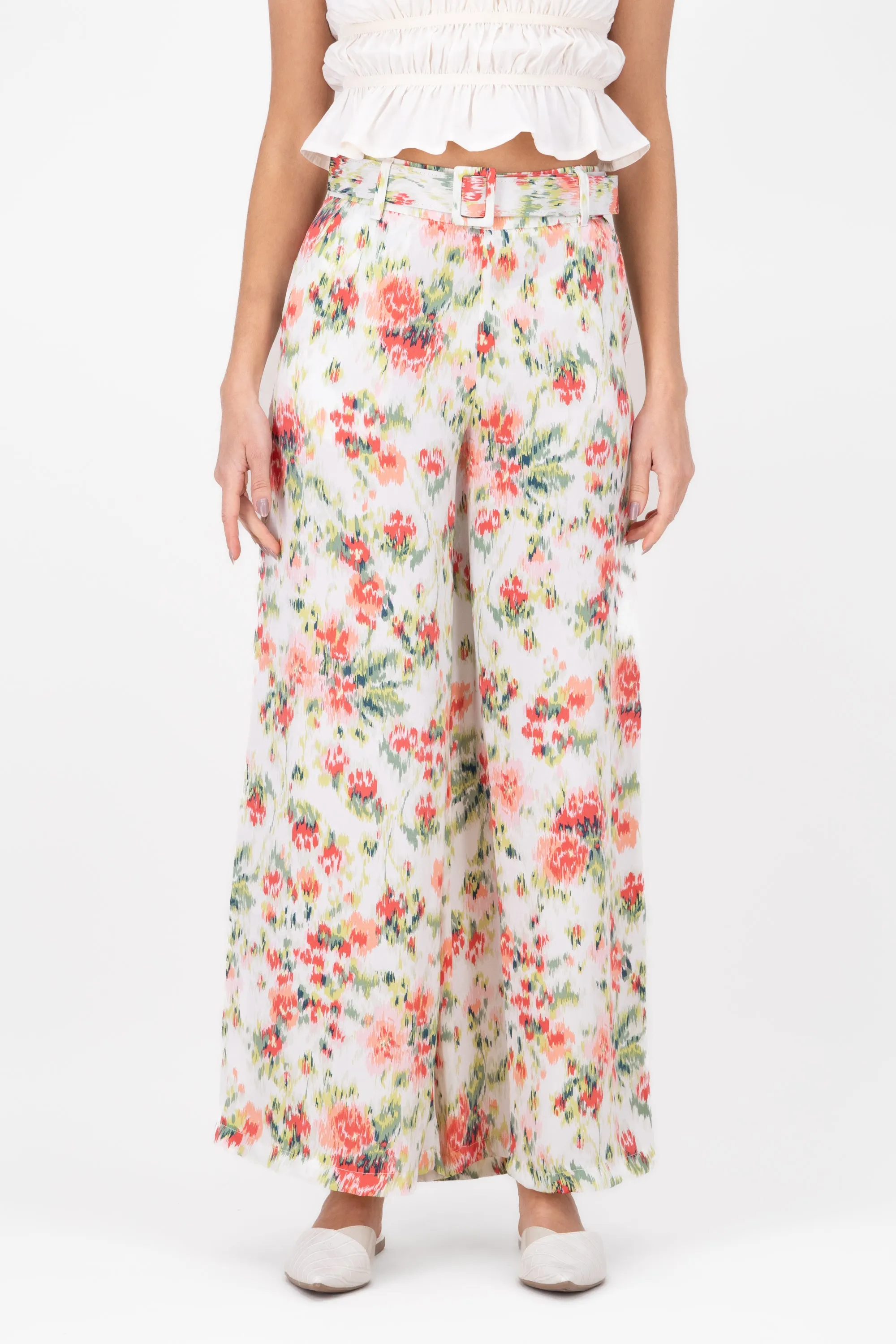 Pantalon satinado estampado floral Hypsters sold by Shasa product image thumbnail 2