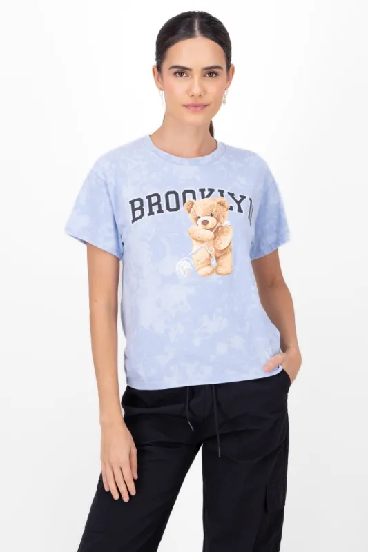 Playera Acid Wash Osito Brooklyn sold by Shasa