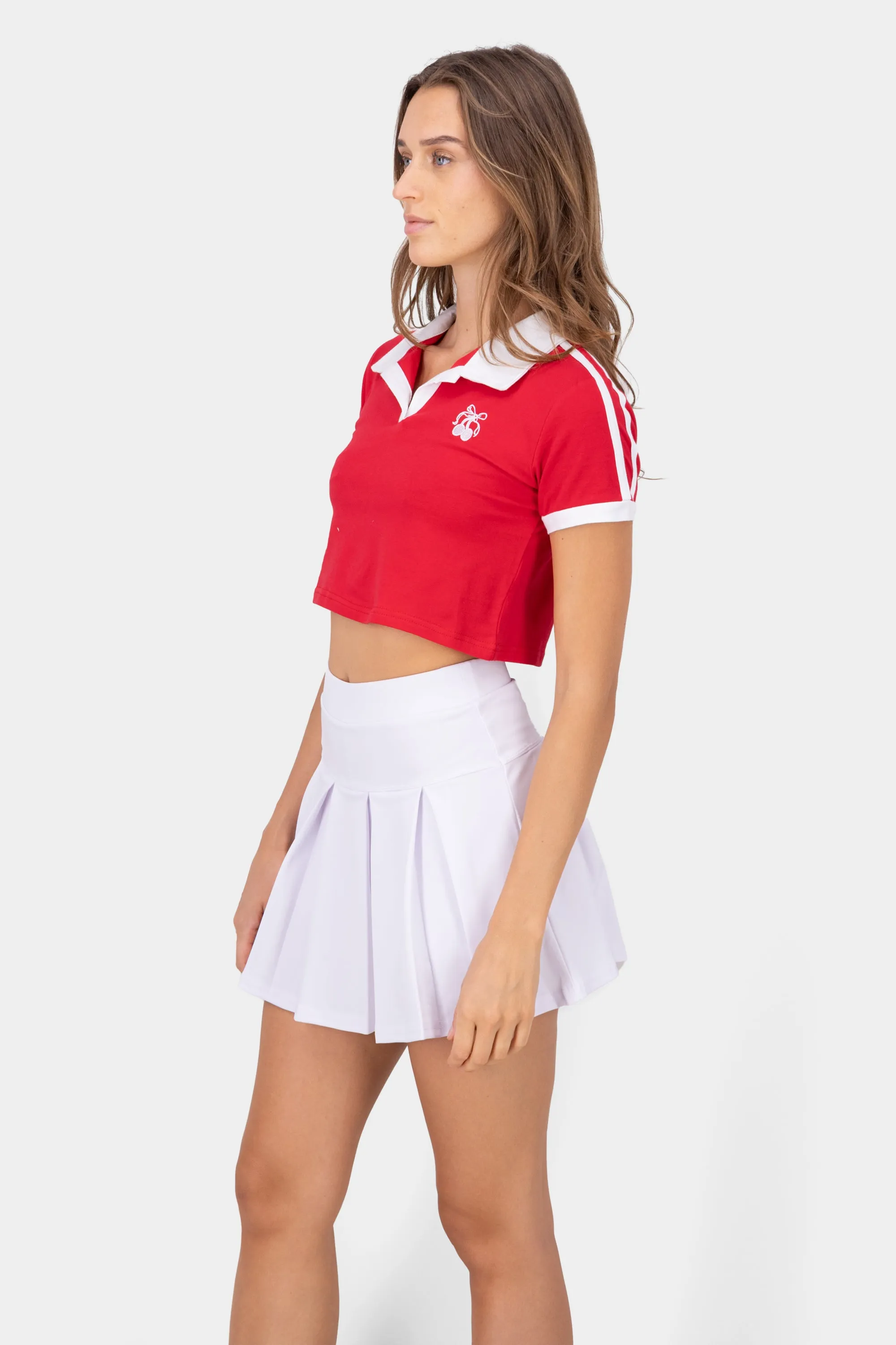 Playera cuello polo con contraste y cerezas sold by Shasa product image thumbnail 3