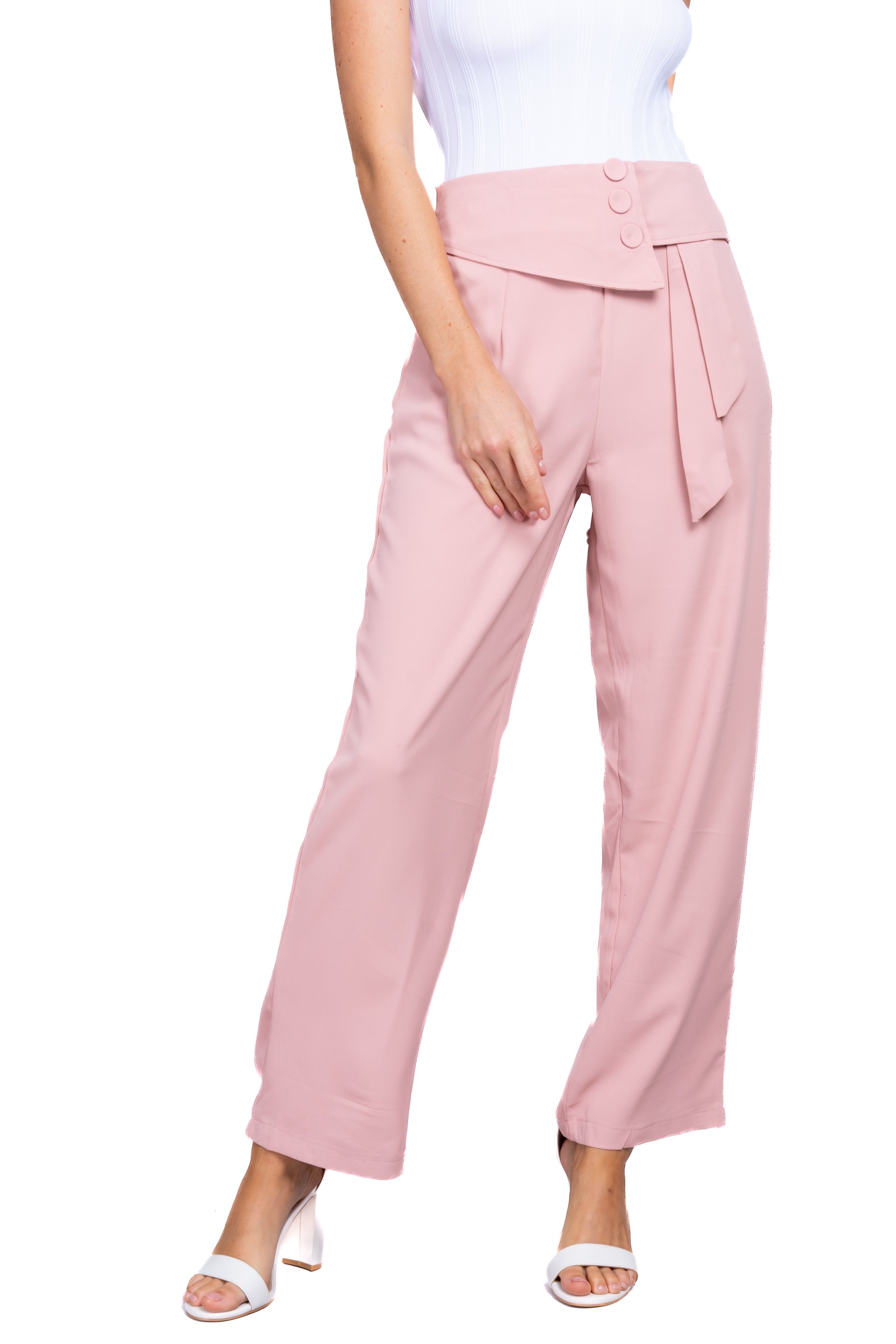 Pantalón rectos pretina botones sold by Shasa