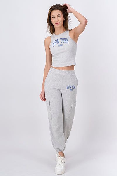 Jogger cargo estampado New York sold by Shasa