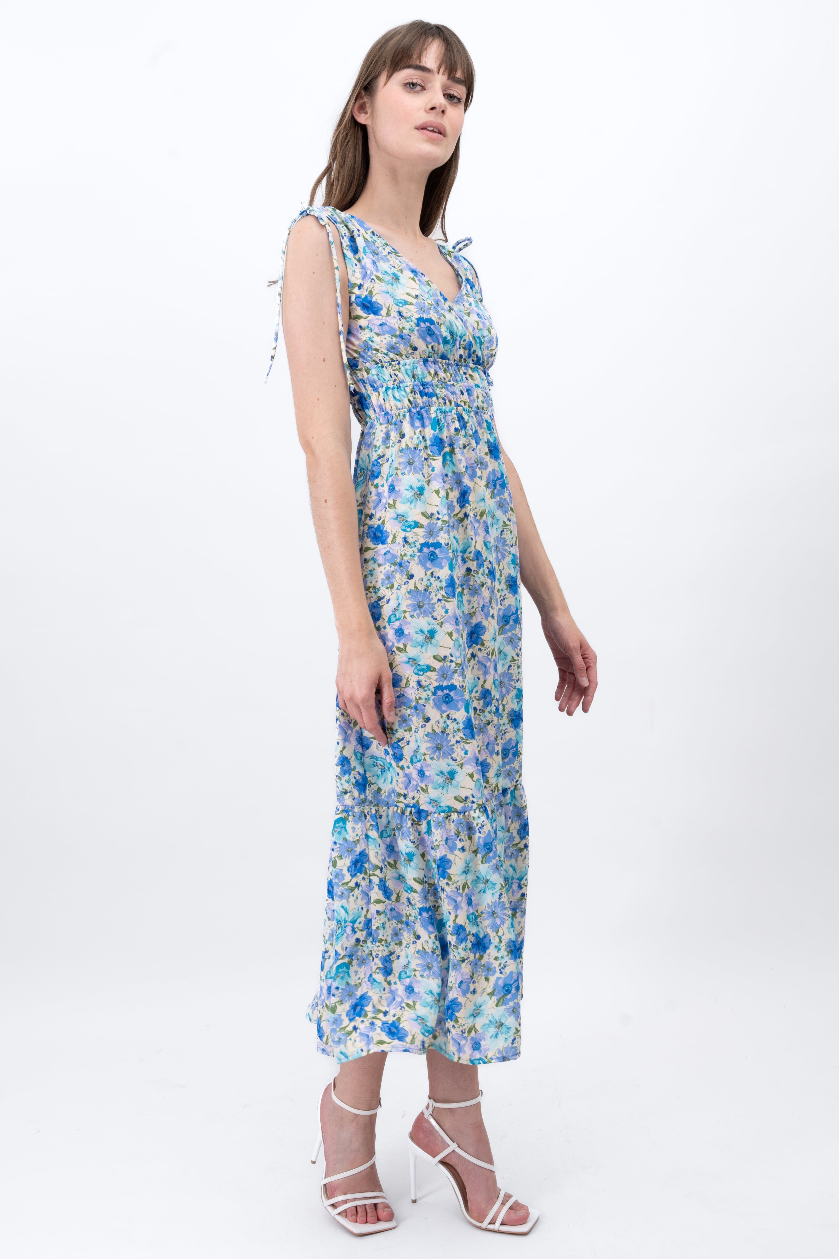 Vestido Maxi Flores Escote Cruzado sold by Shasa product image thumbnail 3