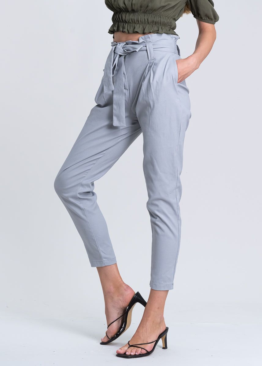 Pantalón paper bag cintura alta cinturón sold by Shasa product image thumbnail 3