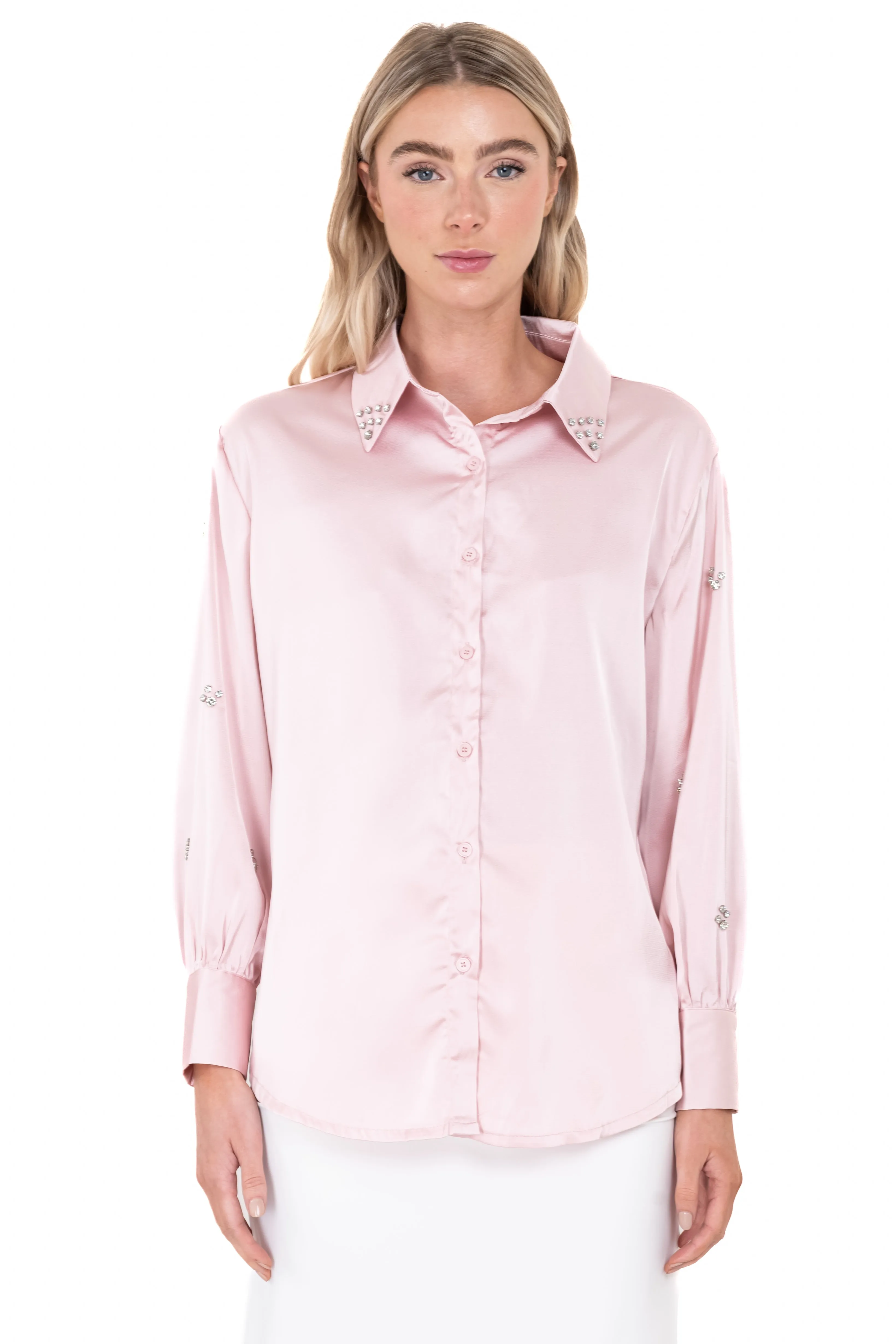 Camisa satín mangas brillos sold by Shasa product image thumbnail 2
