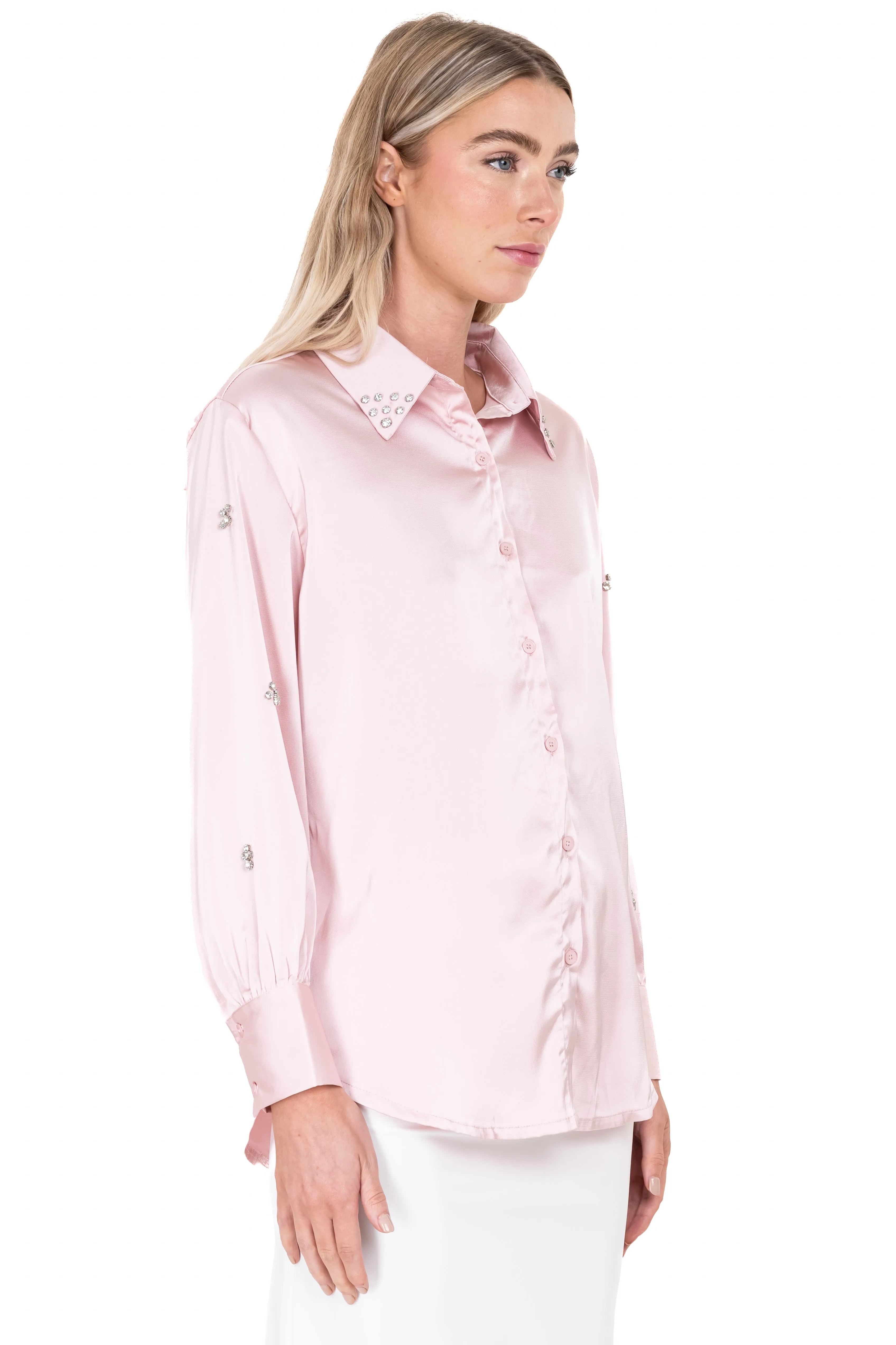 Camisa satín mangas brillos sold by Shasa product image thumbnail 3