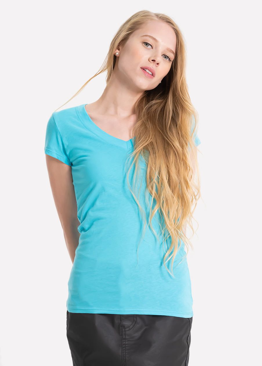 Blusa manga corta cuello v sold by Shasa