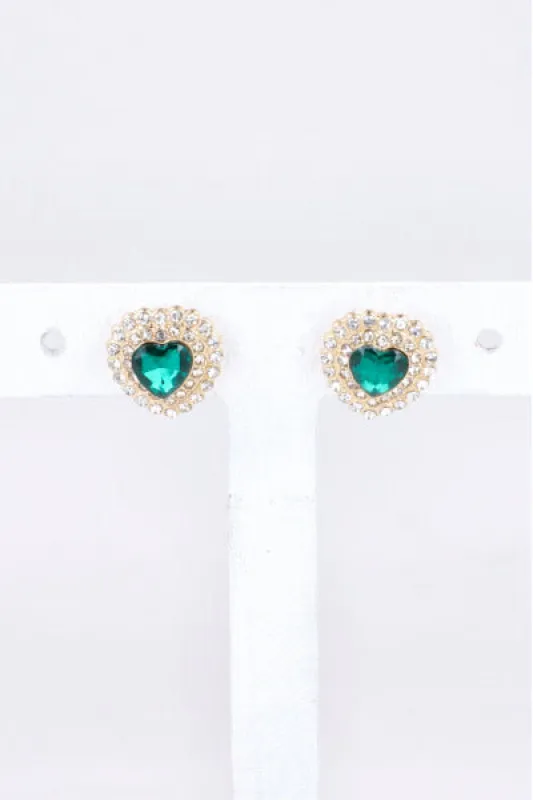 Aretes Corazon Brillos sold by Shasa