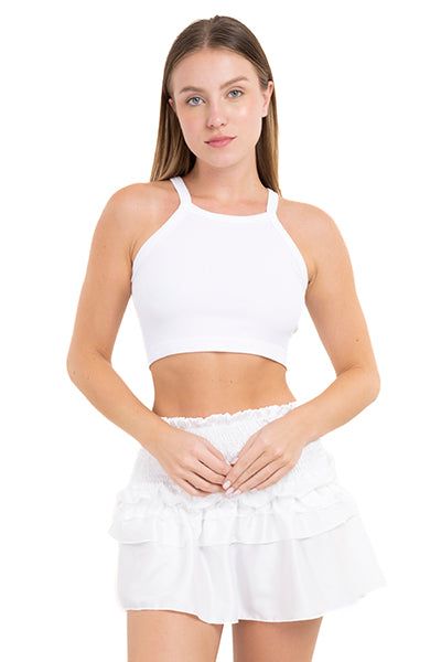 Top halter acanalado monocolor sold by Shasa