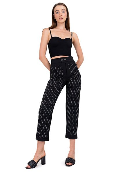 Pantalón recto brillos doble botón sold by Shasa product image thumbnail 2