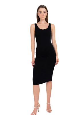 Vestido midi monocolor acanalado sold by Shasa