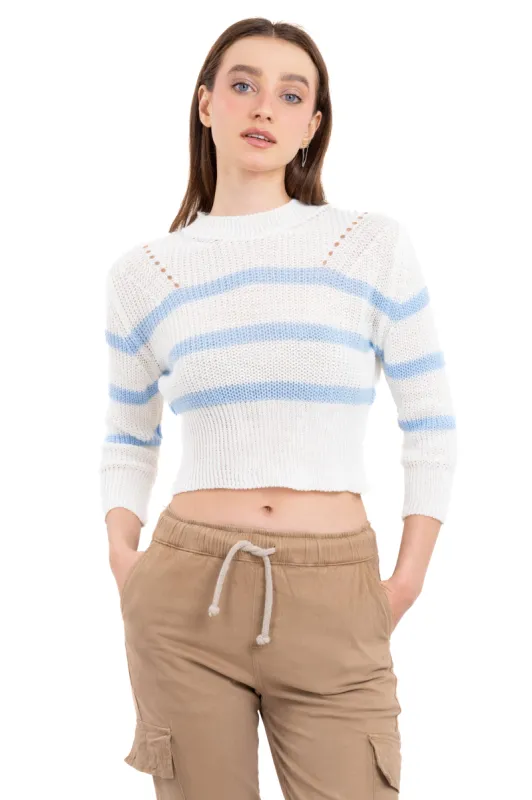 Suéter crop rayas sold by Shasa