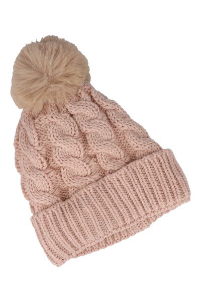 Gorro tejido trenzado pompón sold by Shasa product image thumbnail 3
